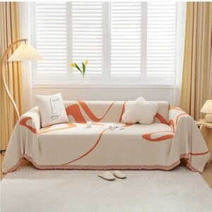 Orange Boho Reversible Sofa Cover